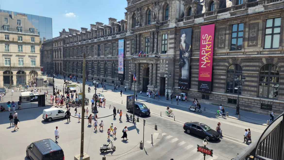 View from Hôtel du Louvre, Paris, France