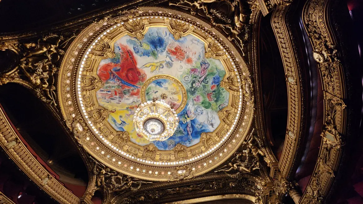 Ceiling painted by Chagall