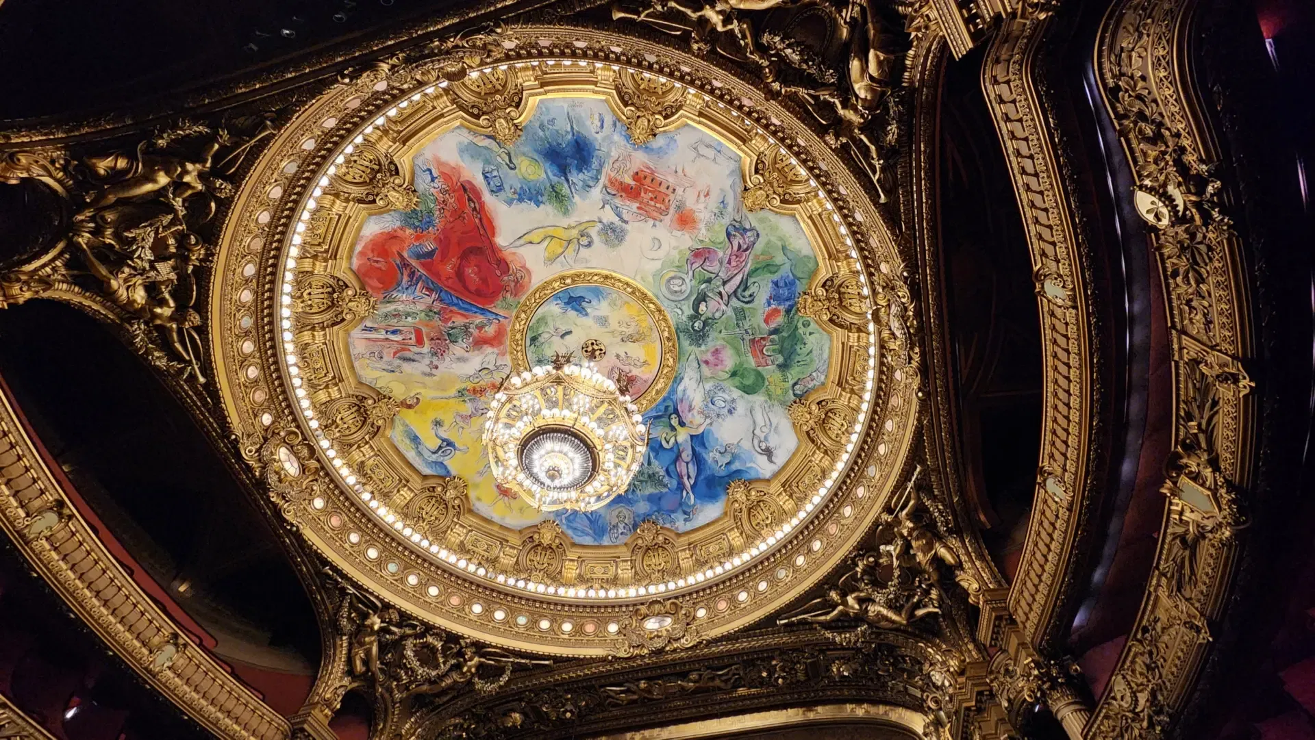 Ceiling painted by Chagall