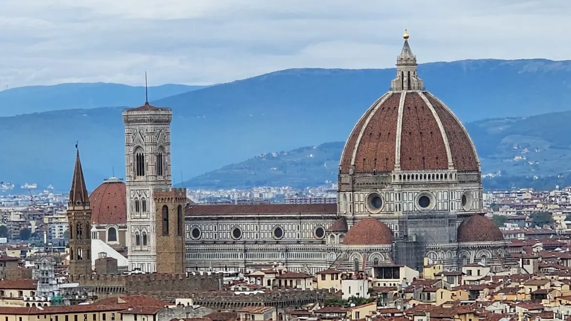 Florence Cathedral (Italian: Duomo di Firenze), formally the Cathedral of Saint Mary of the Flower (Italian: Cattedrale di Santa Maria del Fiore)