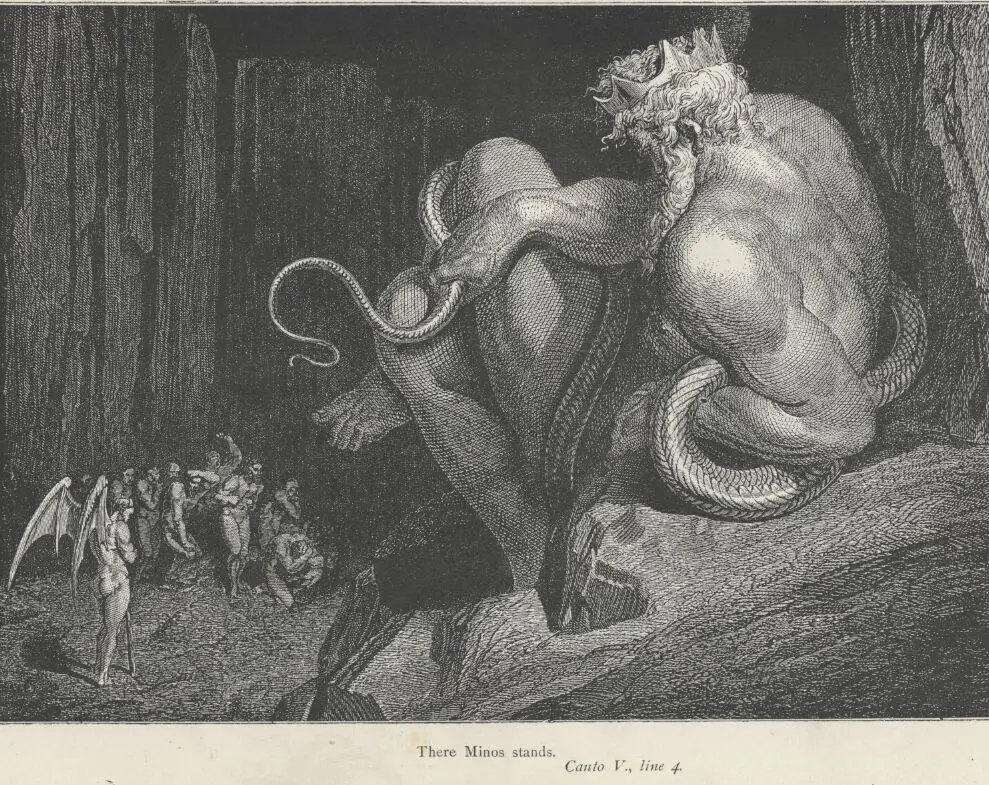 Gustave Doré’s depiction of Minos judging sinners