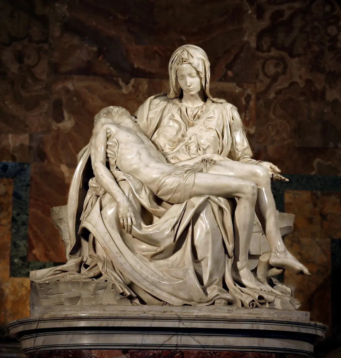 Michelangelo's Pietà in St. Peter's Basilica in the Vatican