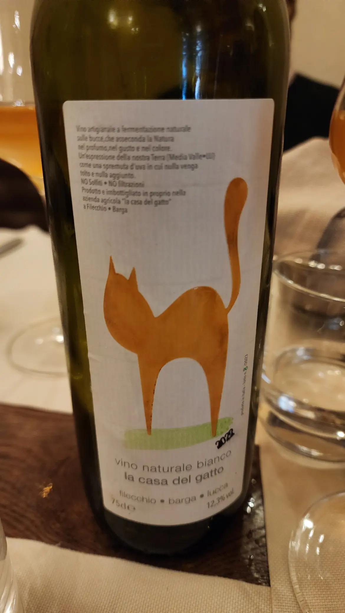 Vino Naturale Bianco La Casa del Gatto 2022