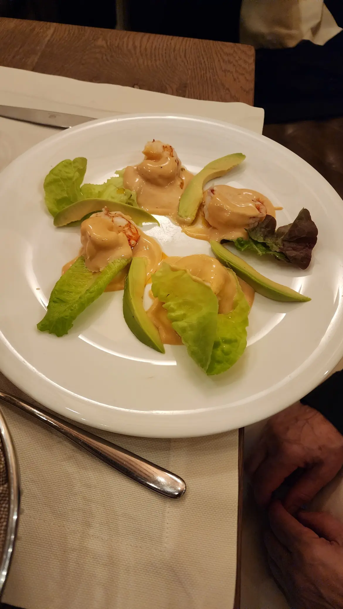 Shrimp with Pink Sauce, Osteria del Pavone, Florence