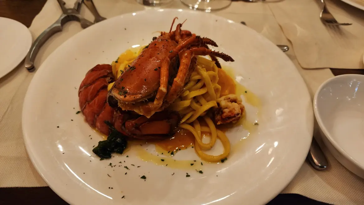 Lobster Fettuccini, Osteria del Pavone, Florence