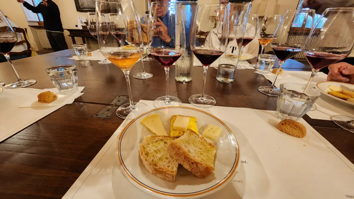 Wine tasting at Villa Poggio Torselli, Tuscany