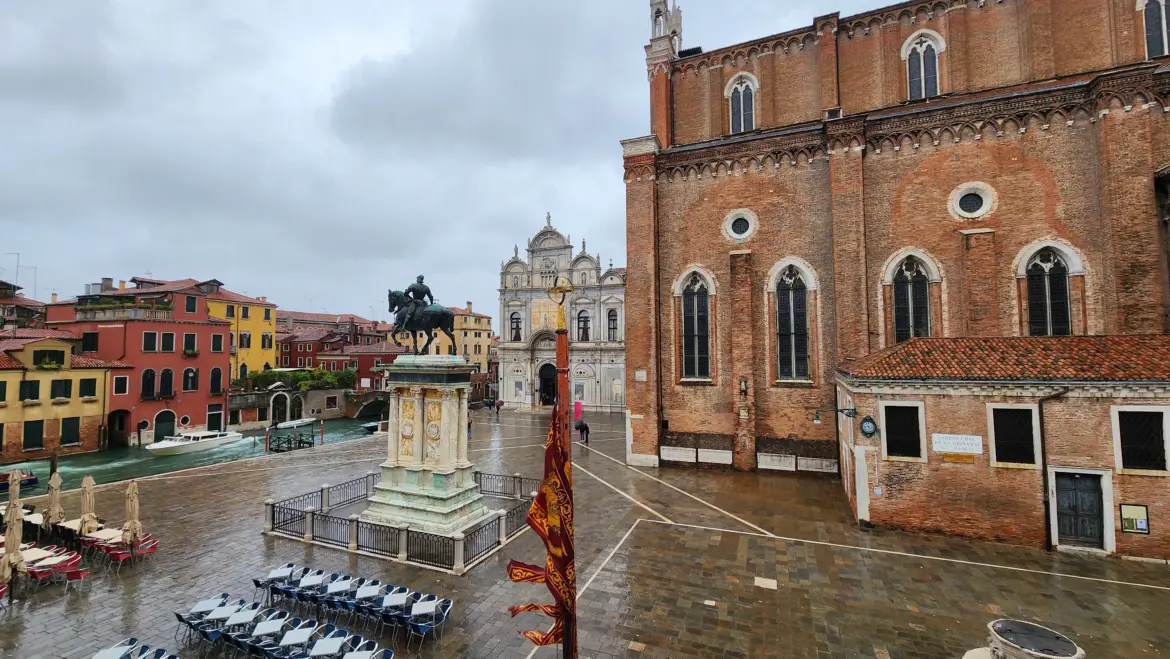 View of Campo Santi Giovanni e Paolo from Suite IV, Palazzo Cristo, Venice