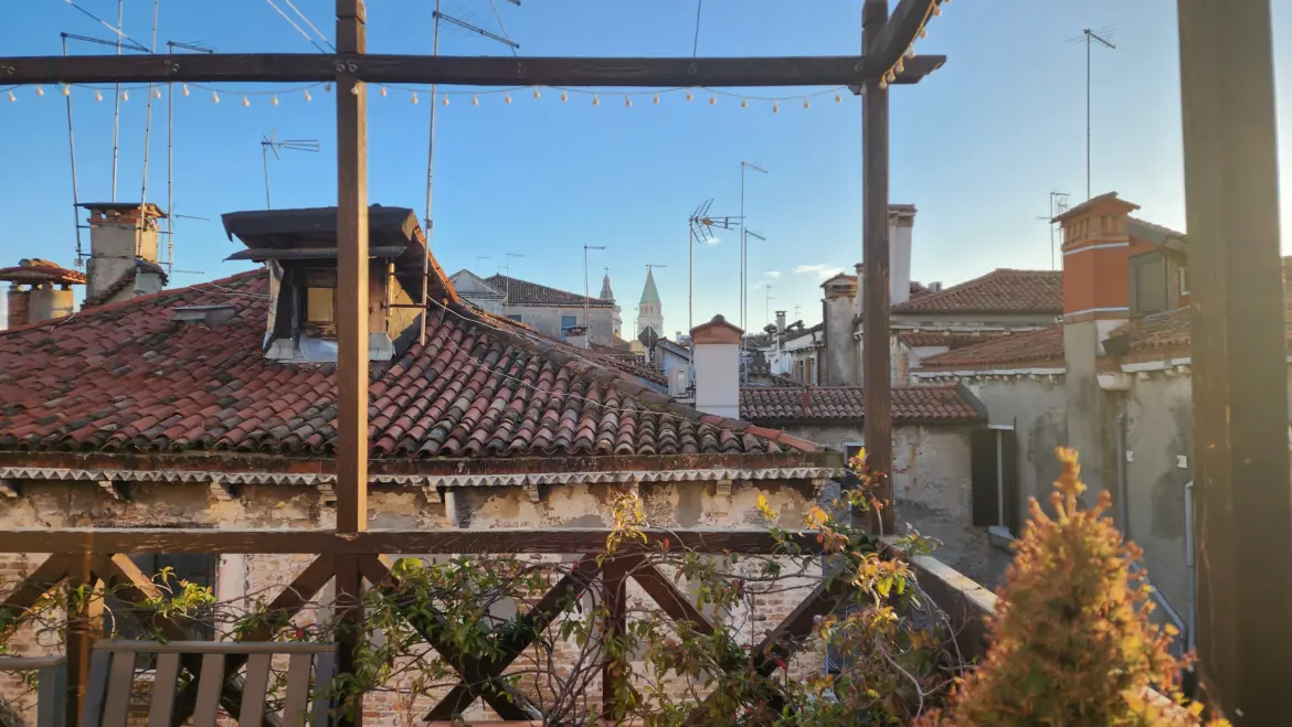 View from rooftop terrace, Suite IV, Palazzo Cristo, Venice