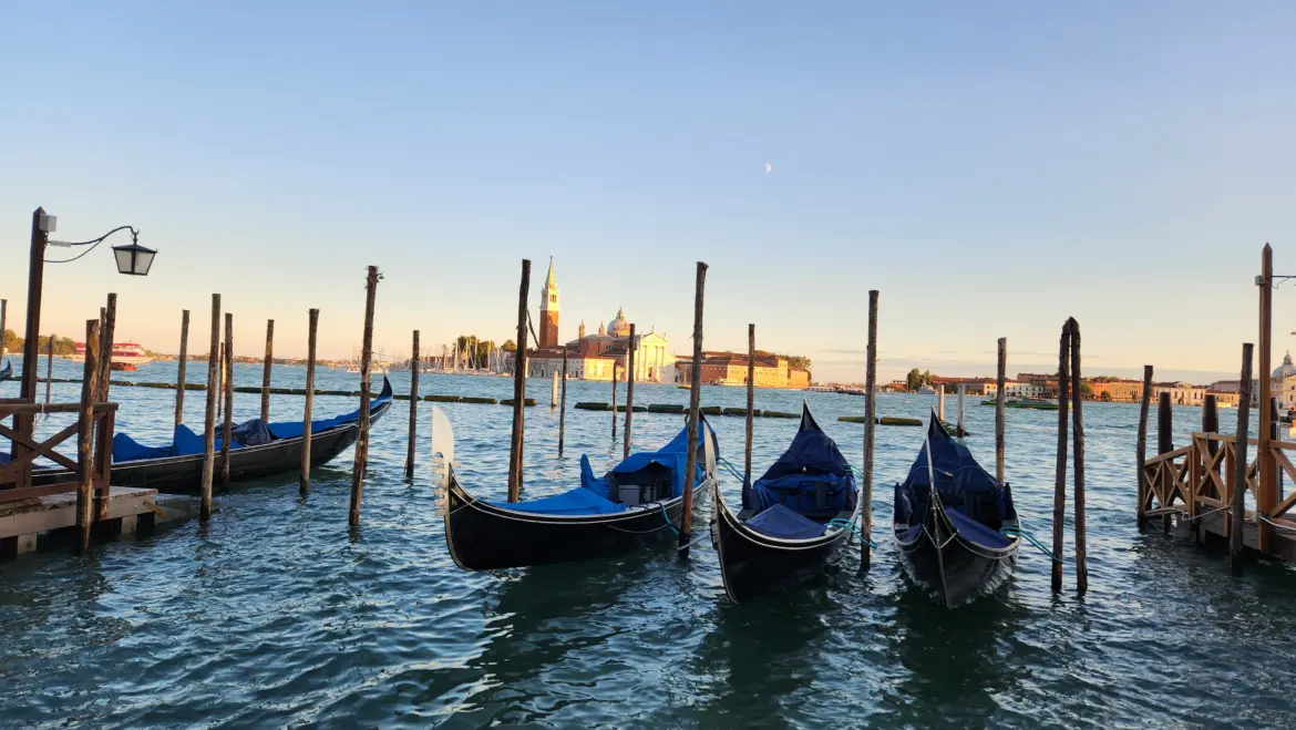 Gondolas on San Marco basin, Venice