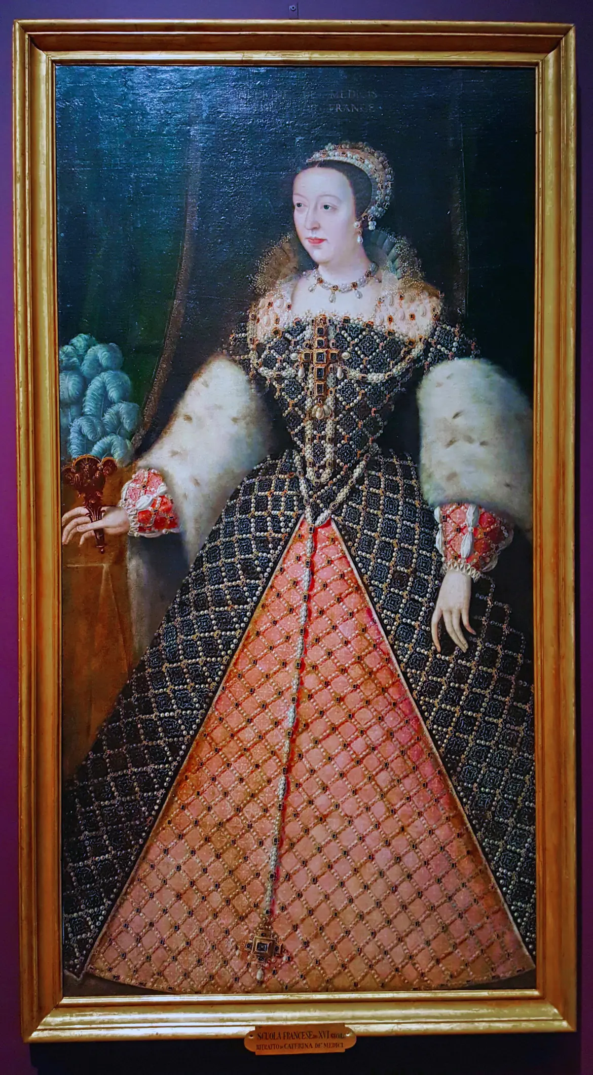 Portrait of Catherine de’ Medici, oil on canvas by Germain Le Mannier, Palazzo Pitti, Florence