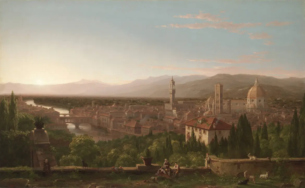 View of Florence from San Miniato, by Thomas Cole, 1837