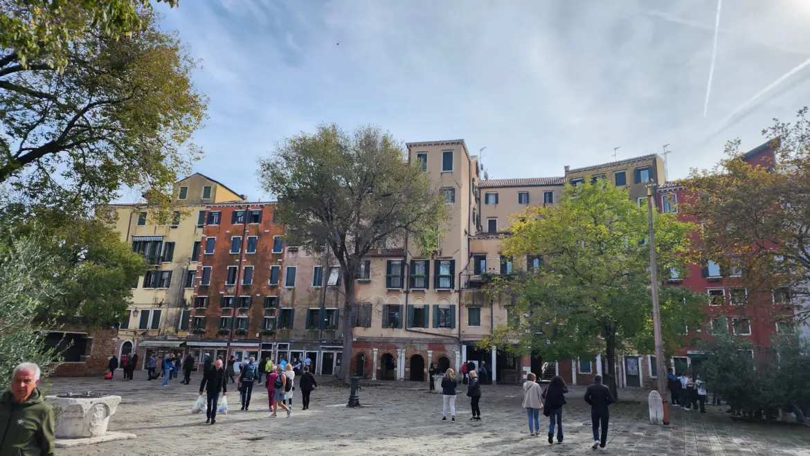 The main square of the Venetian Ghetto, Venice