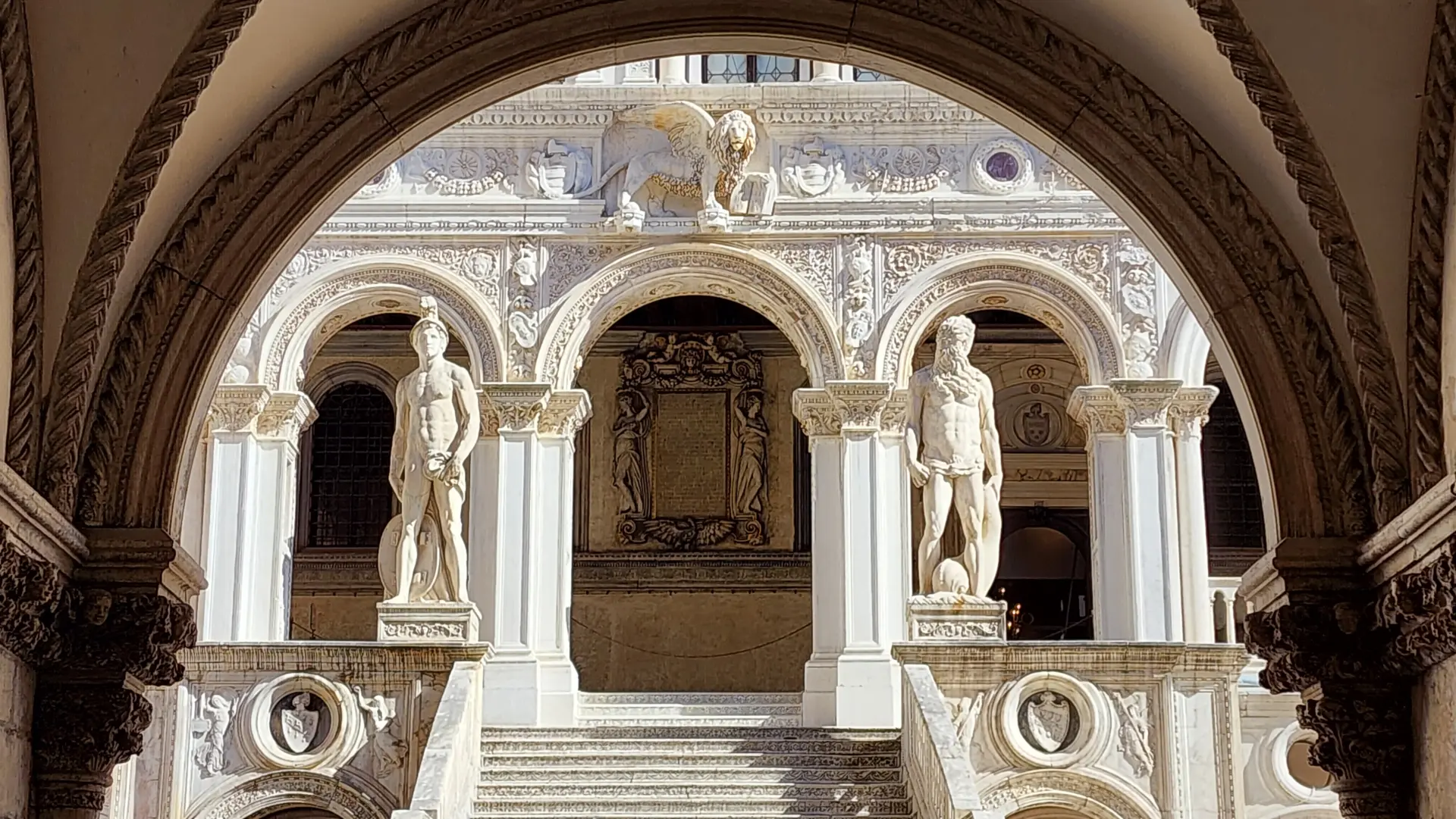 Statues of Mars and Neptune, Scala dei Giganti (The Giant’s Staircase), Doge’s Palace, Venice