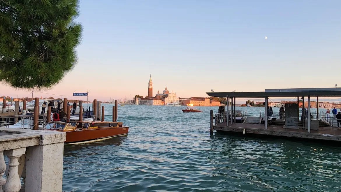 View of the Grand Canal, Royal Gardens of Venice (Giardini Reali)
