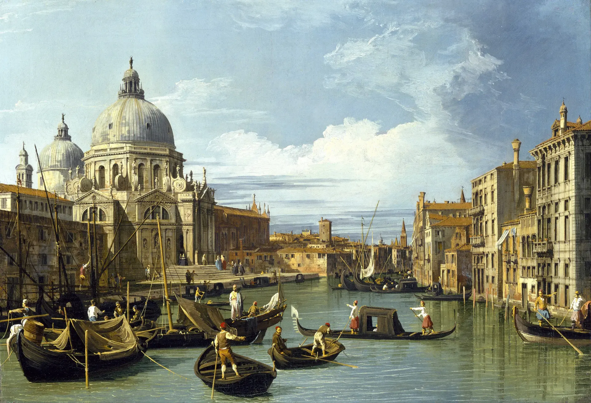 The Entrance to the Grand Canal, Venice by Canaletto, 1730