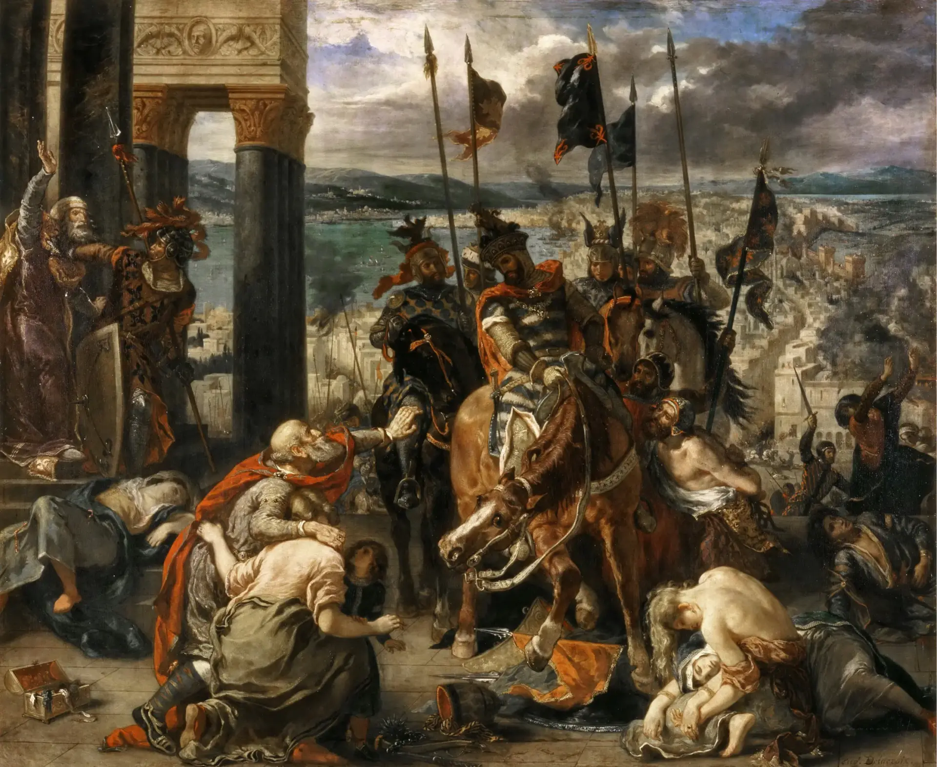 The Entry of the Crusaders into Constantinople by Eugène Delacroix, 1840