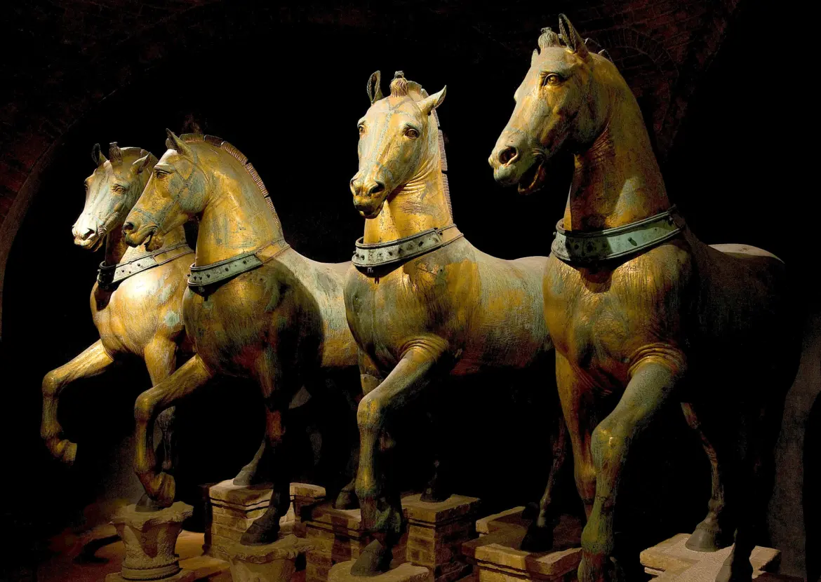 The original Horses of St Mark, St Mark’s Basilica, Venice