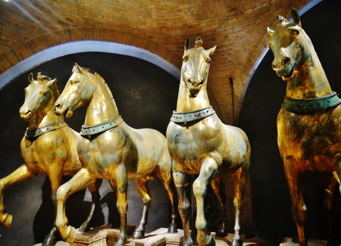 The original Horses of St Mark, St Mark’s Basilica, Venice