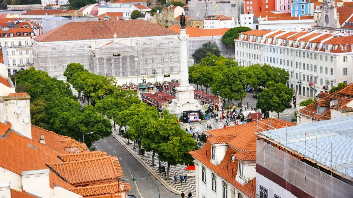 King Pedro IV Square (Rossio), Baixa, Lisbon, Portugal