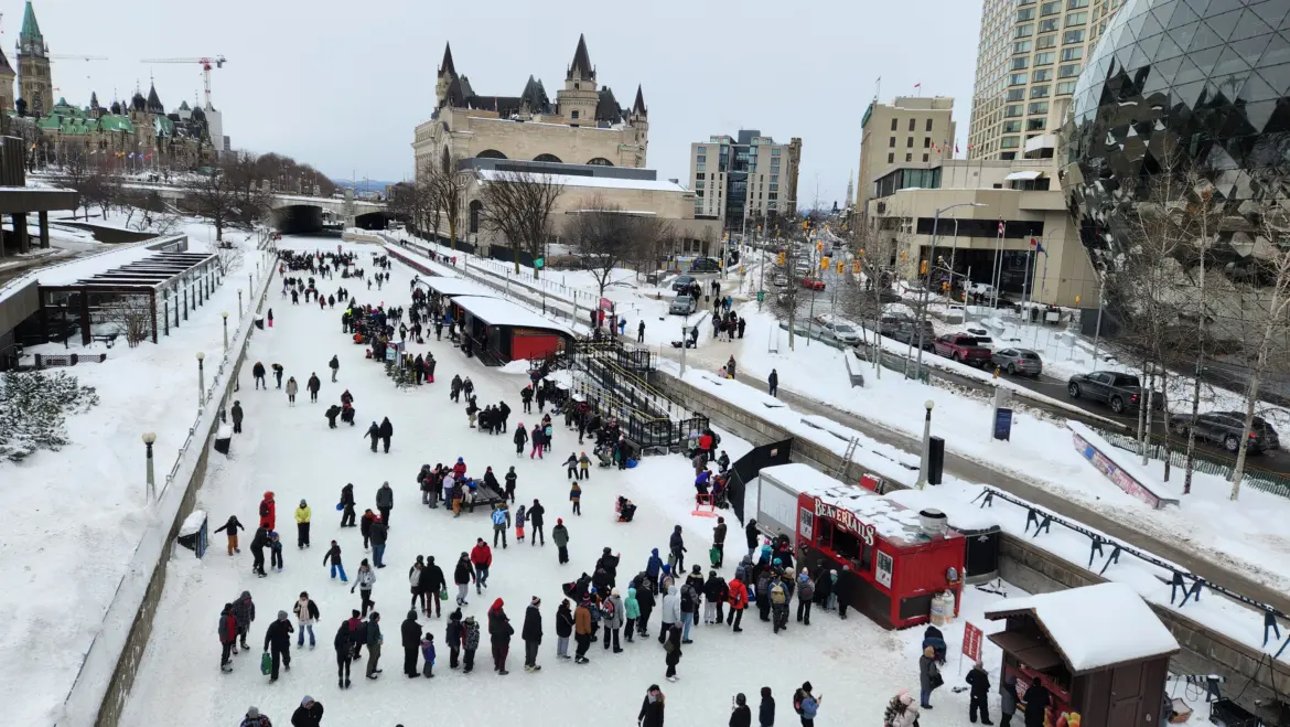 Rideau Canal during Winterlude, Ottawa, Canada