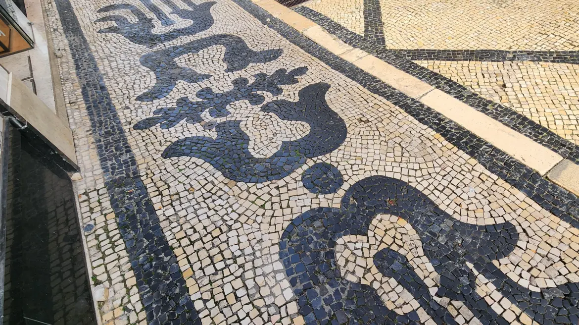 Portuguese pavement (calçada portuguesa), Lisbon, Portugal
