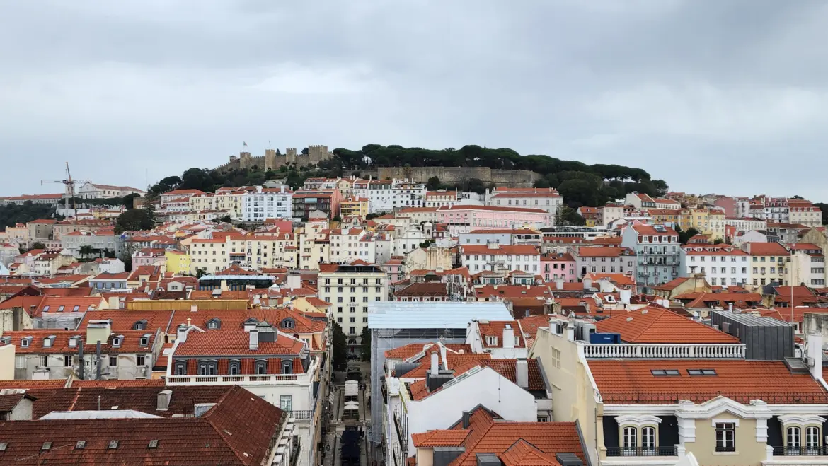 View from Elevador de Santa Justa, Baixa, Lisbon, Portugal