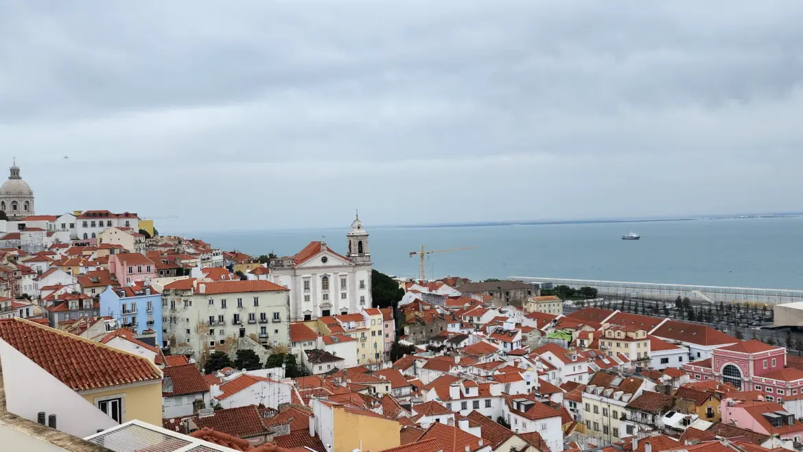 View from Miradouro de Santa Luzia, Alfama, Lisbon, Portugal