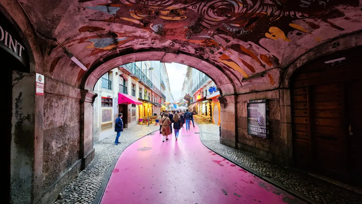 Pink Street, Lisbon, Portugal