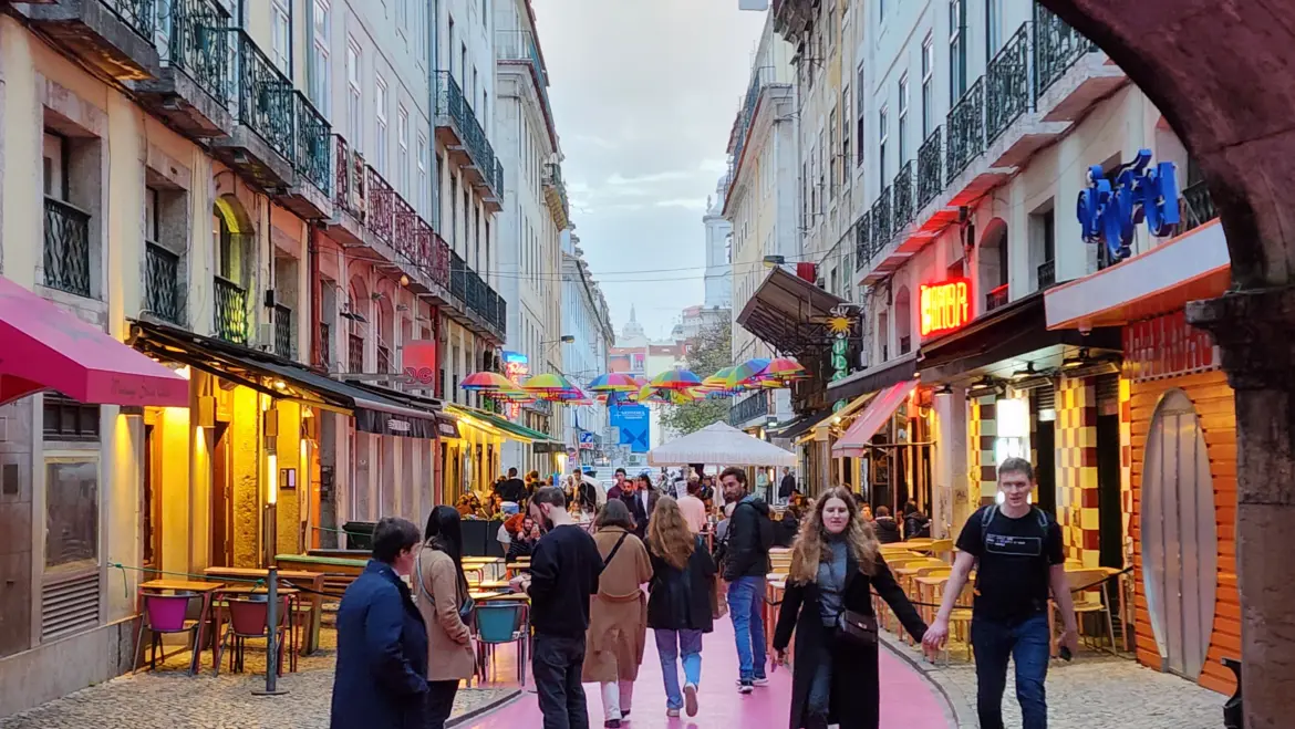 Pink Street, Lisbon, Portugal