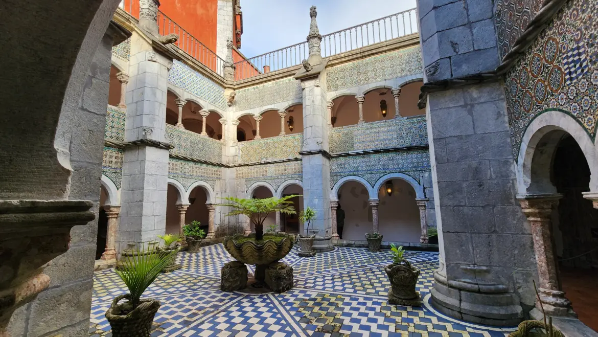 The Interior Courtyard, Pena Palace, Sintra, Portugal