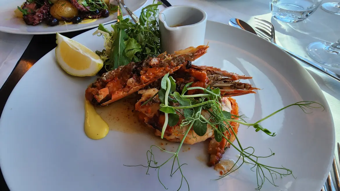 Grilled Tiger Prawns, Arribas Terrace Restaurant, Sintra, Portugal