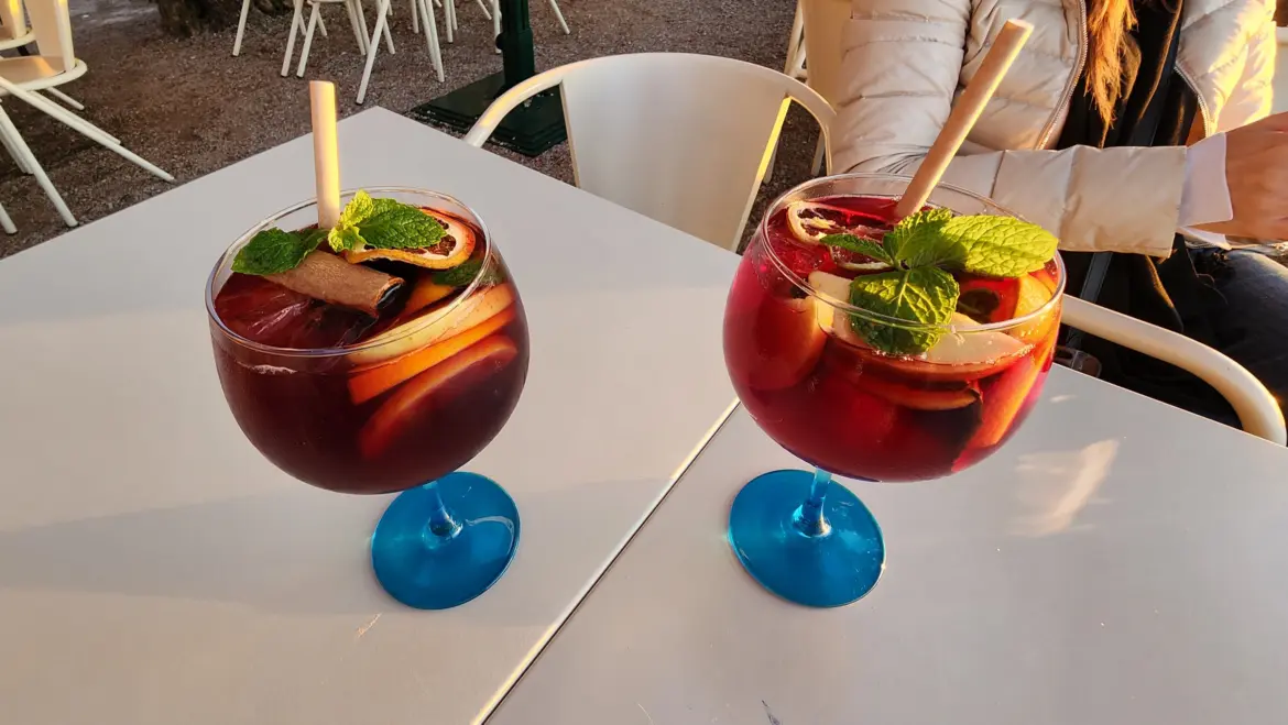 Red Sangria at Lovely Castelo, Lisbon, Portugal