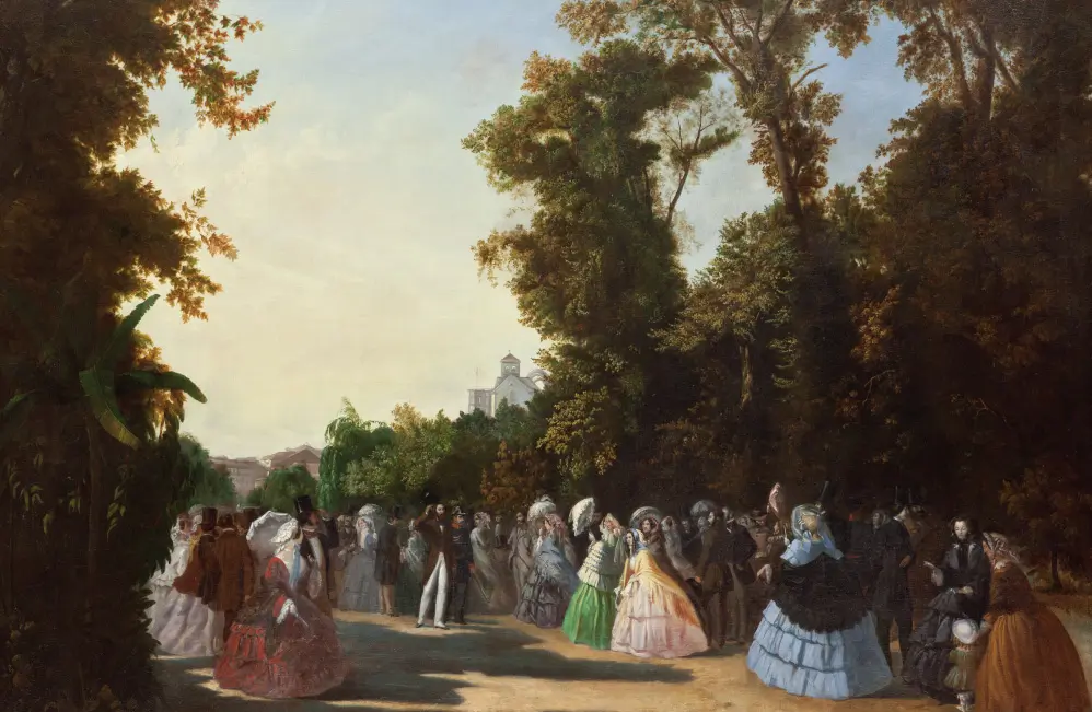 ‘A view of the Passeio Público’ by Leonel Marques Pereira, 1856