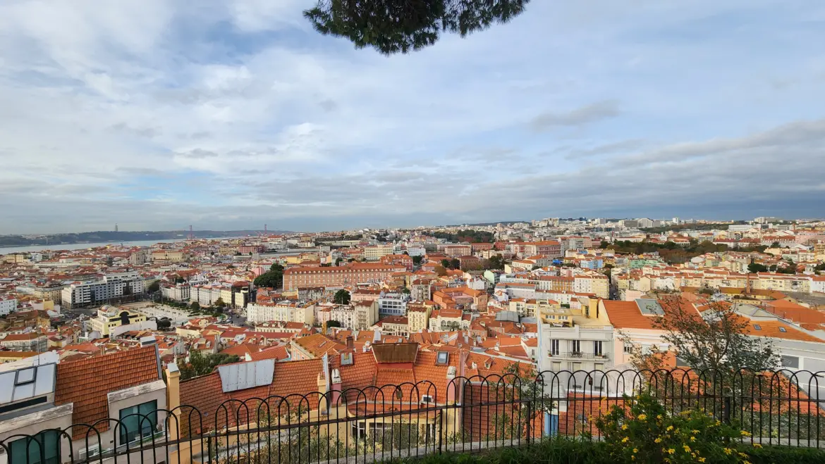 View from Miradouro da Senhora do Monte, Lisbon, Portugal