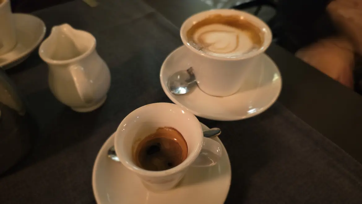 Classic Italian coffees at Vitti Roma, Rome, Italy