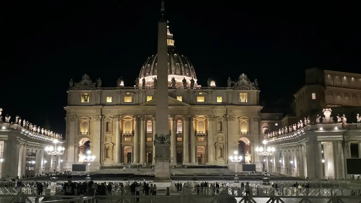 St Peter’s Square and Basilica, Vatican City, Italy