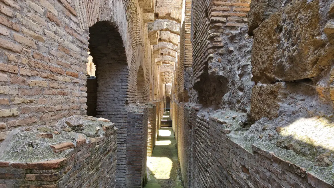 Colosseum underground, Rome, Italy