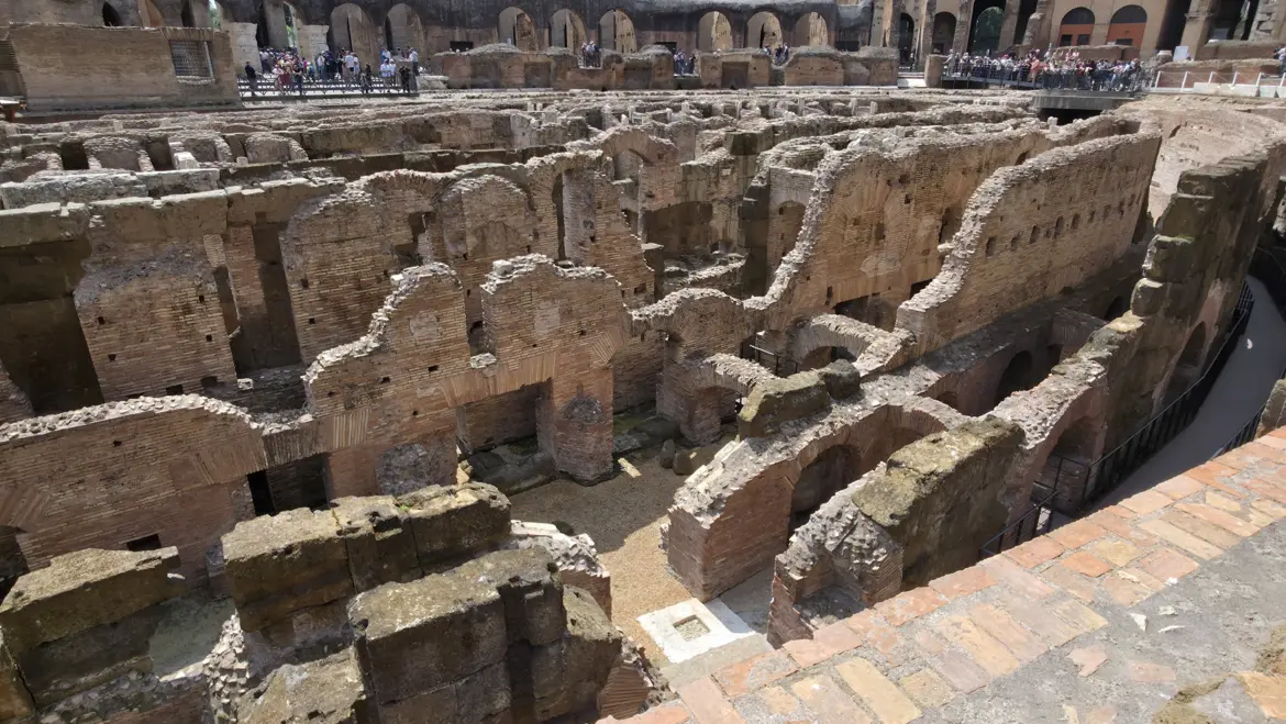 Colosseum underground (the Hypogeum), Rome, Italy