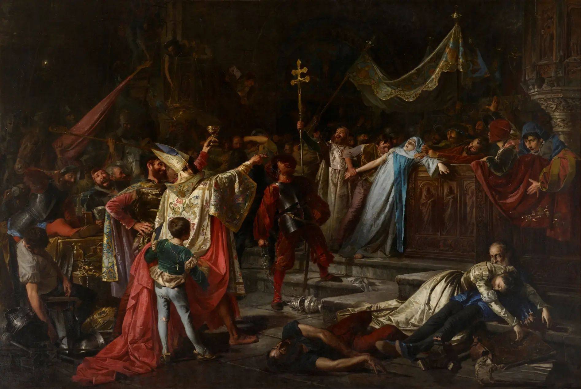 Sack of Rome by Francisco Javier Amerigo, 1884