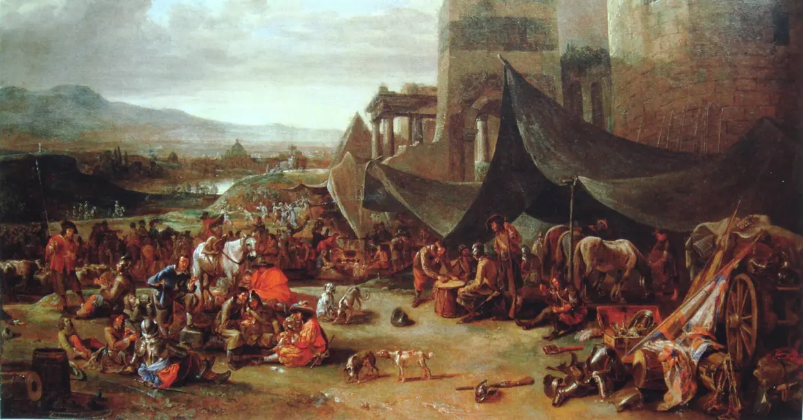 Sack of Rome of 1527 by Johannes Lingelback 