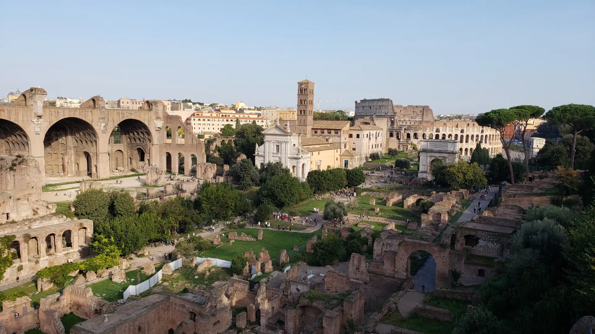 View of the Roman Forum from the Palatine Hill, Rome, Italy