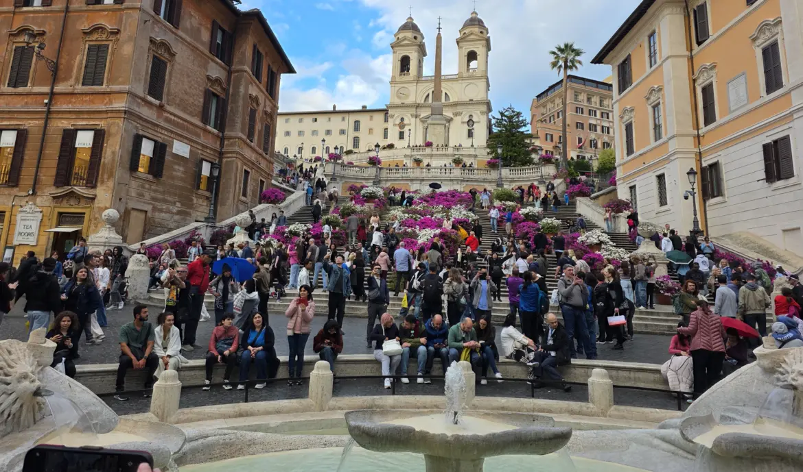 Spanish Steps and Trinità dei Monti Church, Rome, Italy