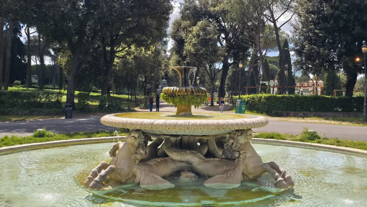 Sea Horses Fountain, Borghese Gardens, Rome, Italy