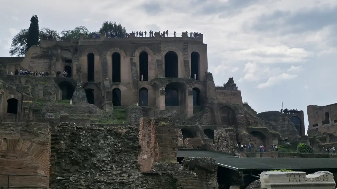 View of the Palatine Hill from the Roman Forum, Rome, Italy
