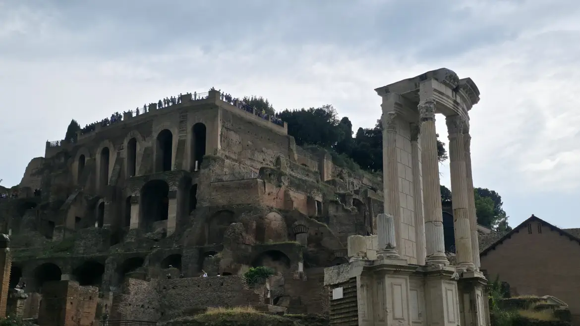 Remains of the Temple of Vesta (outer wall), Roman Forum, Rome, Italy