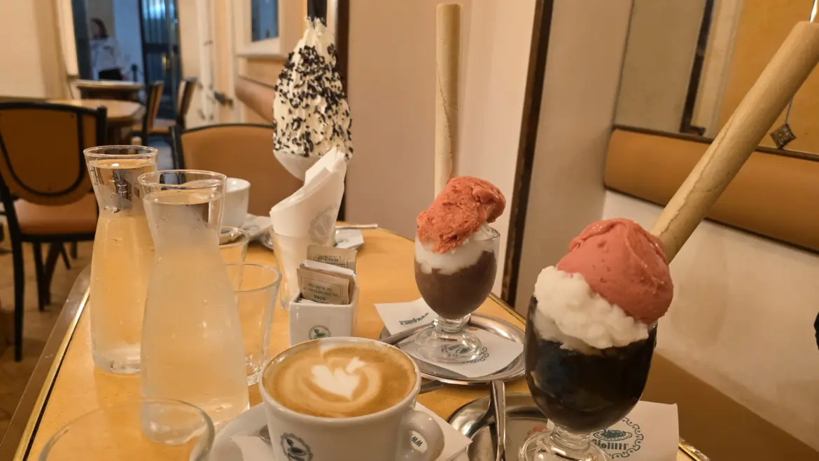 Desserts at Giolitti, Rome, Italy