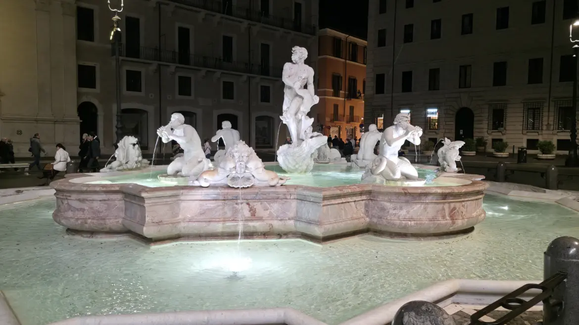 Fontana del Moro, Piazza Navona, Rome, Italy