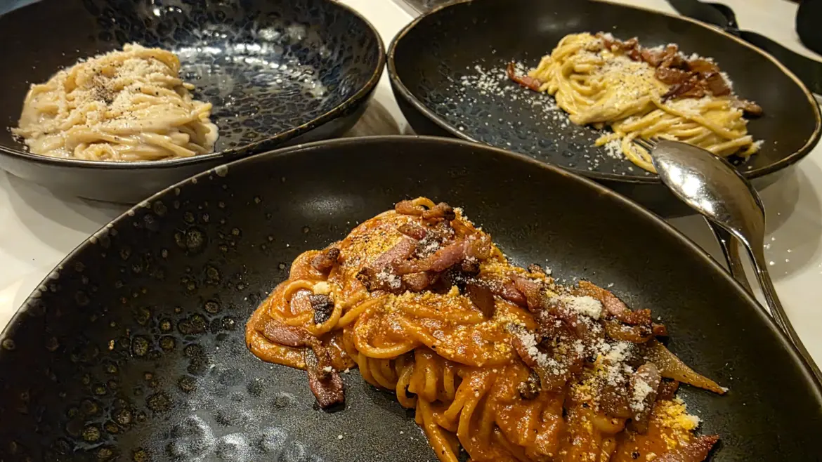 Pasta at Unik Restaurant, Rome, Italy