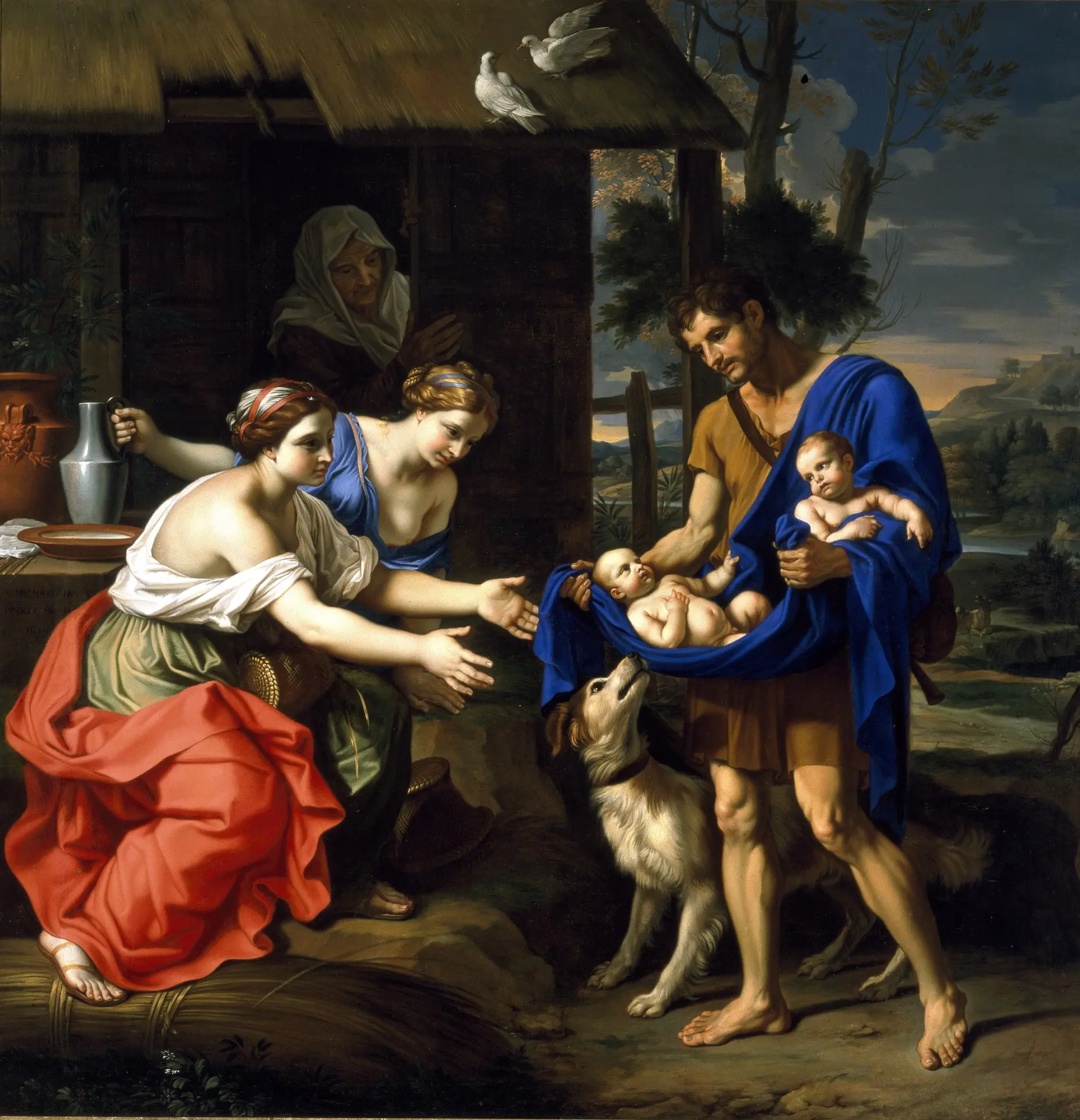 The Shepherd Faustulus Bringing Romulus and Remus to His Wife by Nicolas Mignard, 1654