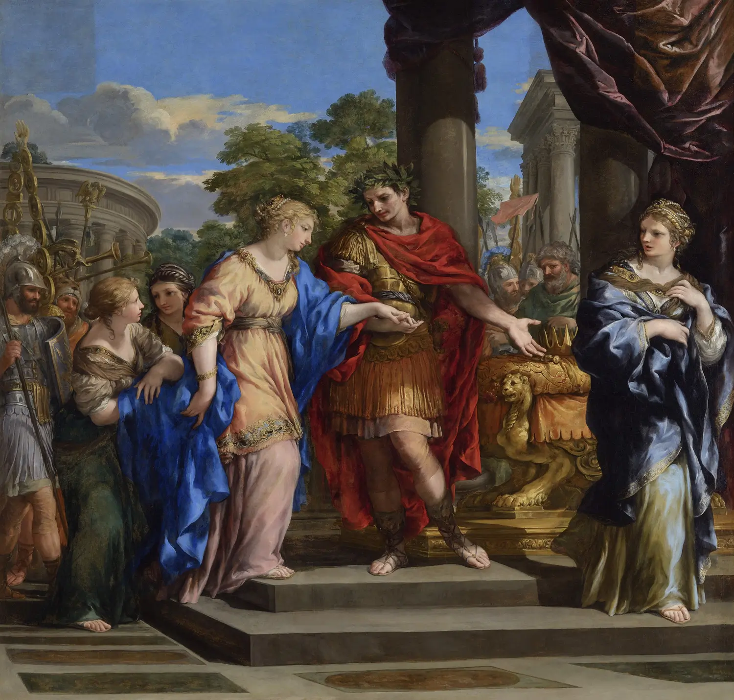 Caesar Restoring Cleopatra to the Throne of Egypt (c. 1637-1643) by Pietro da Cortona Caesar Restoring Cleopatra to the Throne of Egypt (c. 1637-1643) by Pietro da Cortona